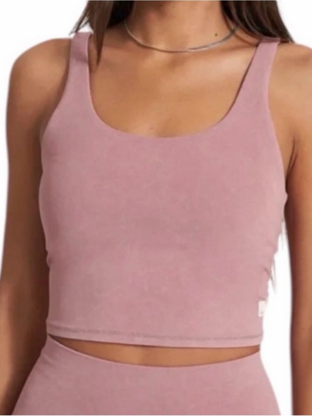 Vuori Dusty Rose Crop Tank